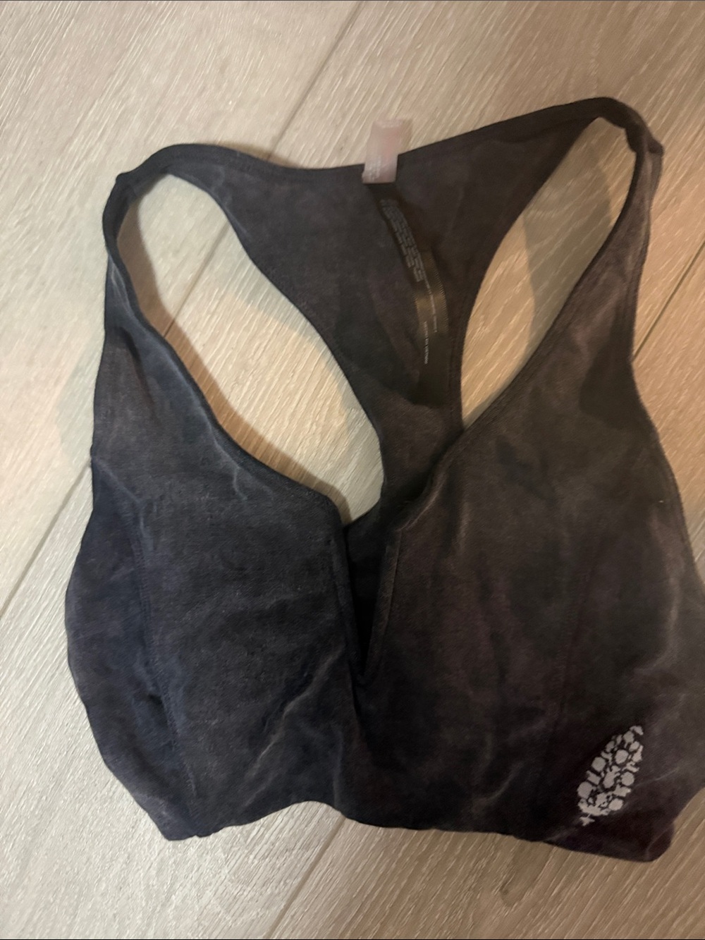 Free People Black Racerback Sports Bralette